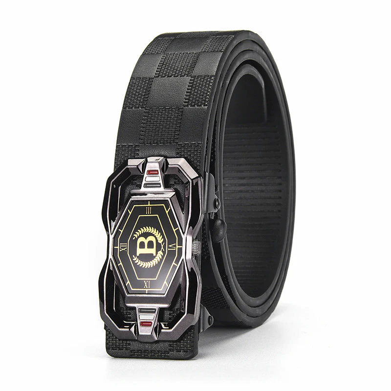 📢📢50 % DE RÉDUCTION !! ⏰🐊Ceinture en cuir pour homme avec motif crocodile raffiné, boucle automatique et fabriquée en cuir de vachette. - Image 3