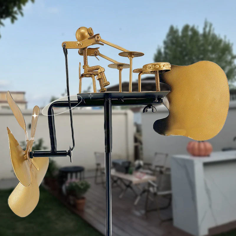 đđđ„Moulin Ă vent en mĂ©tal fait Ă la main, dĂ©coration avec bouchon de sol - Image 3