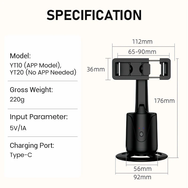 📢📢50% DE RÉDUCTION !!! 🎅Support portable pour téléphone avec suivi automatique à 360° - Image 8