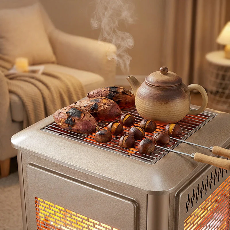 📢📢60 %  DE RÉDUCTION !! ⏰Chauffage électrique portable à 5 côtés avec grille barbecue - Image 4