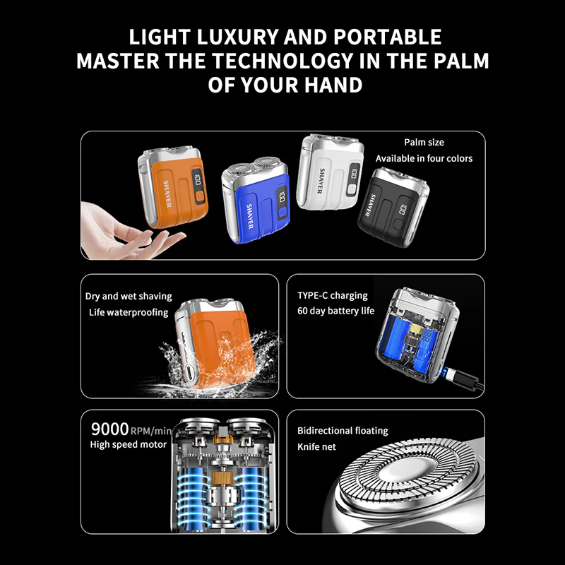 💥2025 ventes chaudes💥🥸🥸Mini rasoir électrique portable pour homme - Image 7