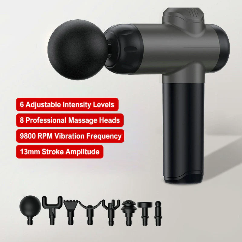 đ„Masseur portable pour tissus profonds avec 6 vitesses & 8 tĂȘtesđ - Image 12