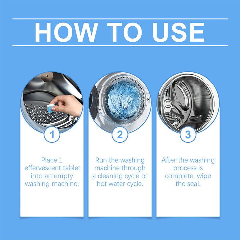 Powerful Washing Machine Cleaner Tablets - 12 Counts - Image 3