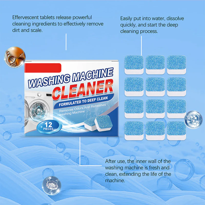 Powerful Washing Machine Cleaner Tablets - 12 Counts - Image 9