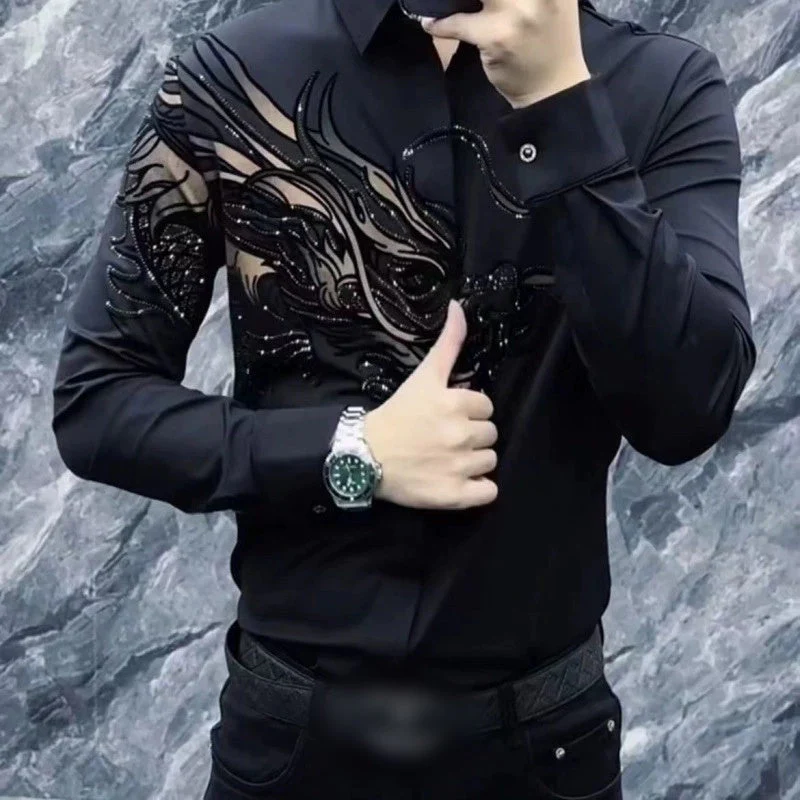 📢📢60 % DE RÉDUCTION !!! ✨L’élégance masculine réinventée – Chemise Slim Fit à Imprimé Chic ✨ - Image 2