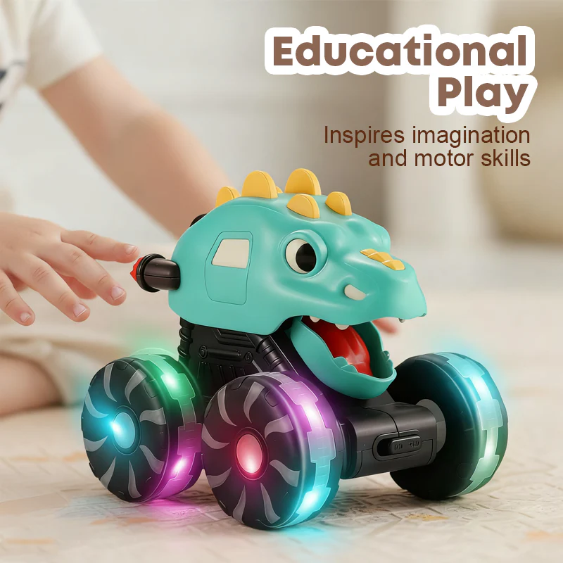 📢📢60 % DE RÉDUCTION !!!Voiture jouet dinosaure avec lumières, appuyez et partez🎁 - Image 5