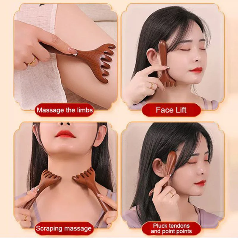 🌸🌸🎁🎁Peigne de massage méridien à six griffe - Image 10