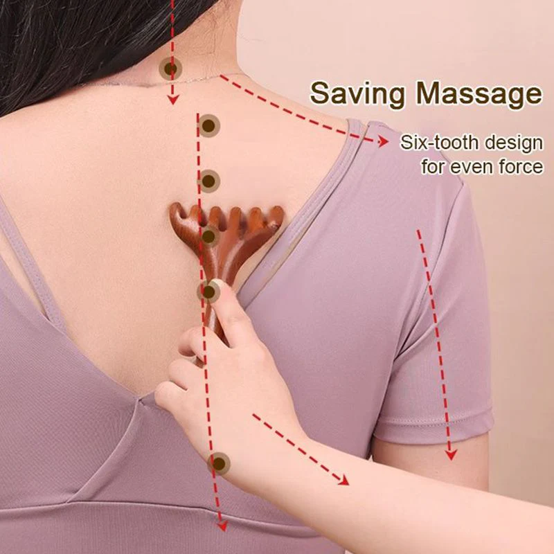 🌸🌸🎁🎁Peigne de massage méridien à six griffe - Image 2