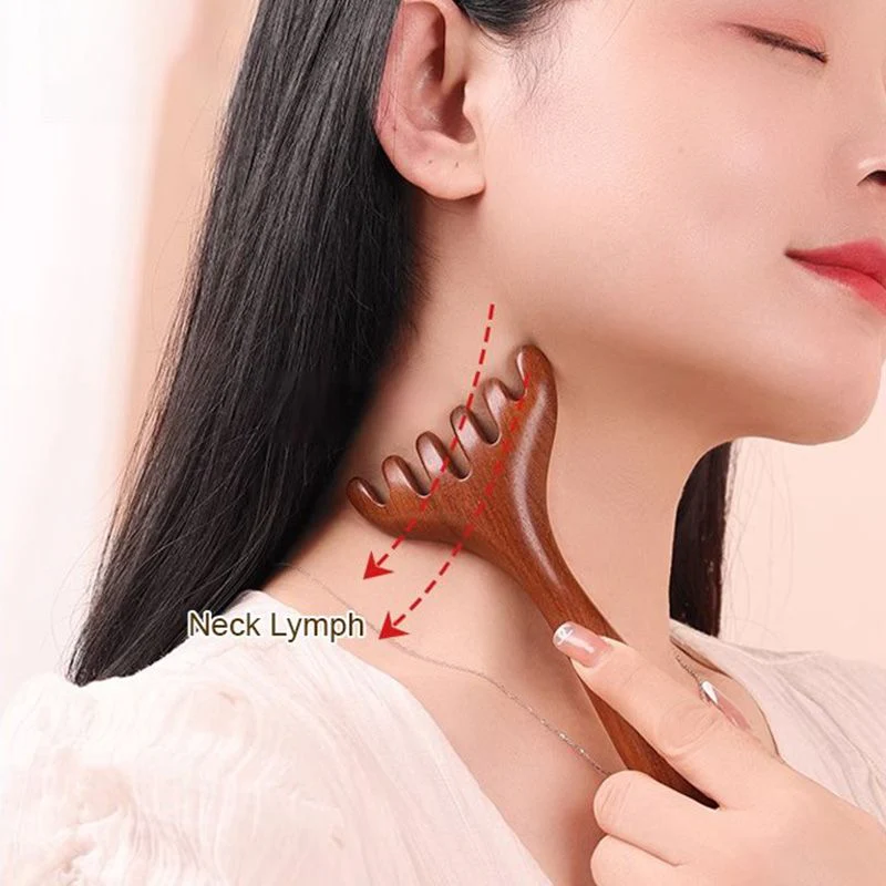 🌸🌸🎁🎁Peigne de massage méridien à six griffe - Image 3
