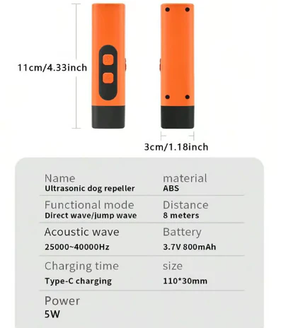 đđDispositif anti-aboiements Ă ultrasons pour chiens â RĂ©pulsif efficace et sans cruautĂ© - Image 8