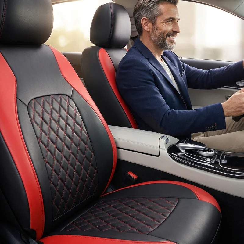 📢📢60 % de réduction !! ⏰Ensemble de 9 housses de siège en cuir universelles pour voiture