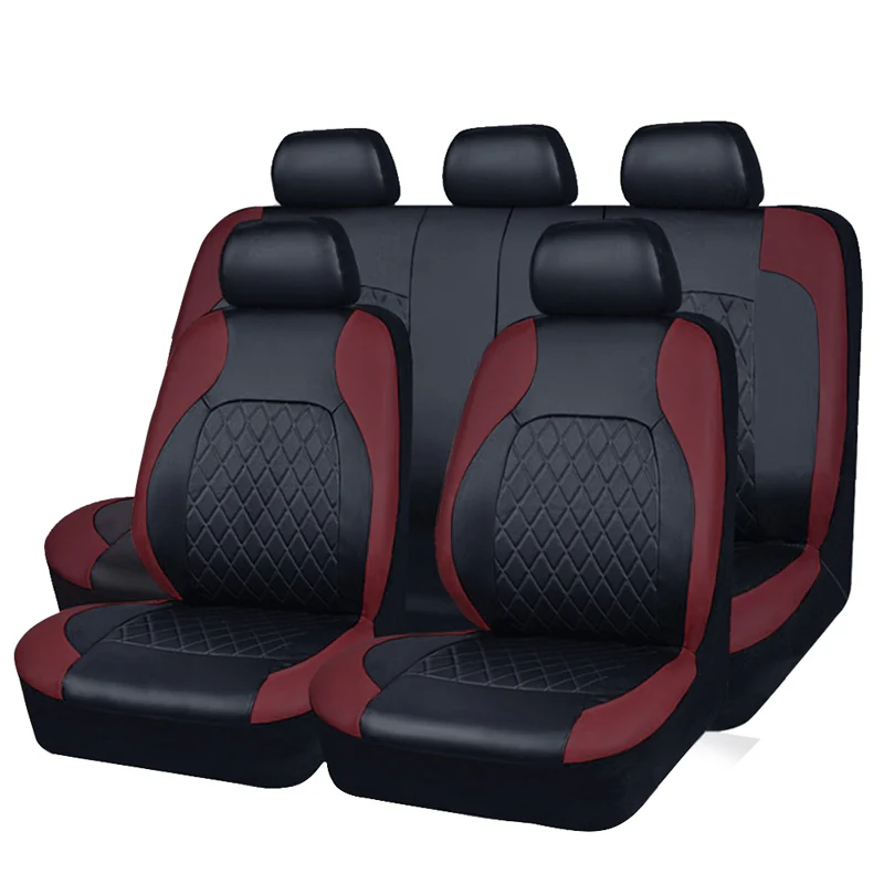 📢📢60 % de réduction !! ⏰Ensemble de 9 housses de siège en cuir universelles pour voiture - Image 10