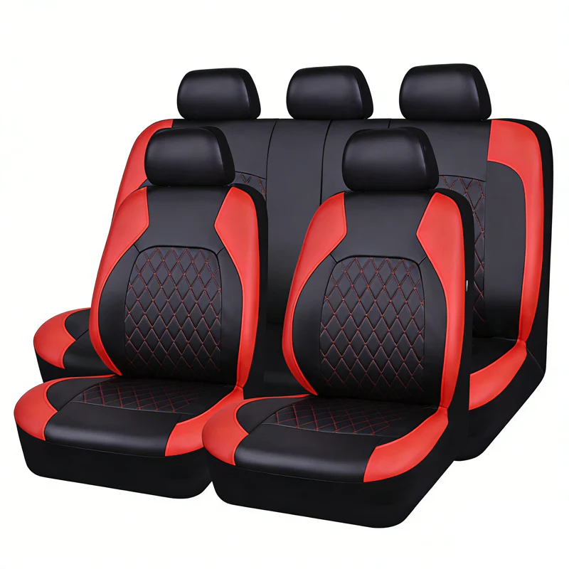 📢📢60 % de réduction !! ⏰Ensemble de 9 housses de siège en cuir universelles pour voiture - Image 11
