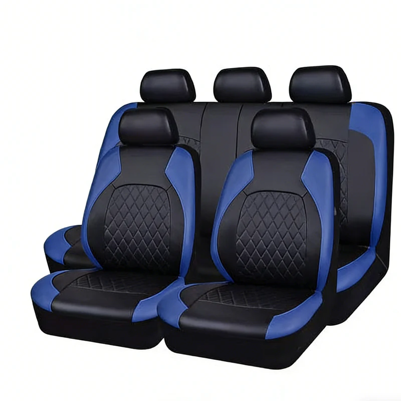 📢📢60 % de réduction !! ⏰Ensemble de 9 housses de siège en cuir universelles pour voiture - Image 12