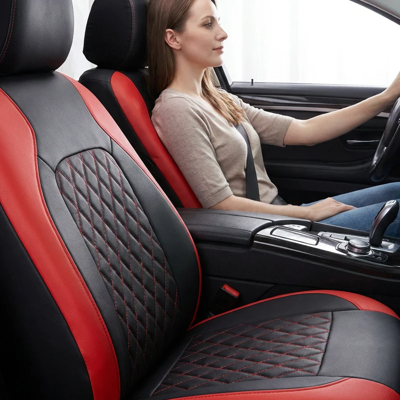 📢📢60 % de réduction !! ⏰Ensemble de 9 housses de siège en cuir universelles pour voiture - Image 4