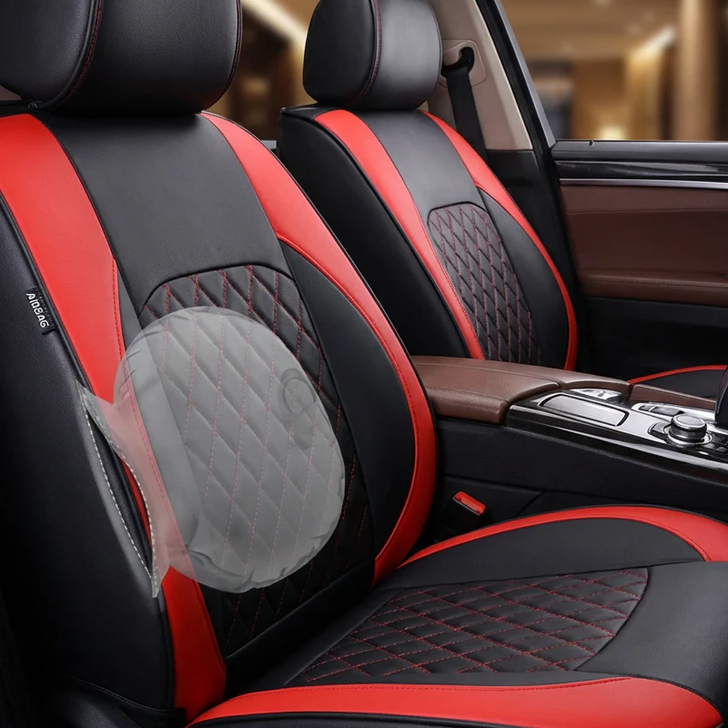 📢📢60 % de réduction !! ⏰Ensemble de 9 housses de siège en cuir universelles pour voiture - Image 5