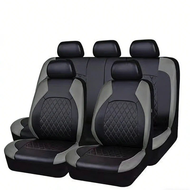 📢📢60 % de réduction !! ⏰Ensemble de 9 housses de siège en cuir universelles pour voiture - Image 8