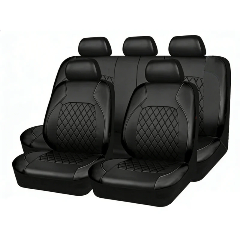 📢📢60 % de réduction !! ⏰Ensemble de 9 housses de siège en cuir universelles pour voiture - Image 9