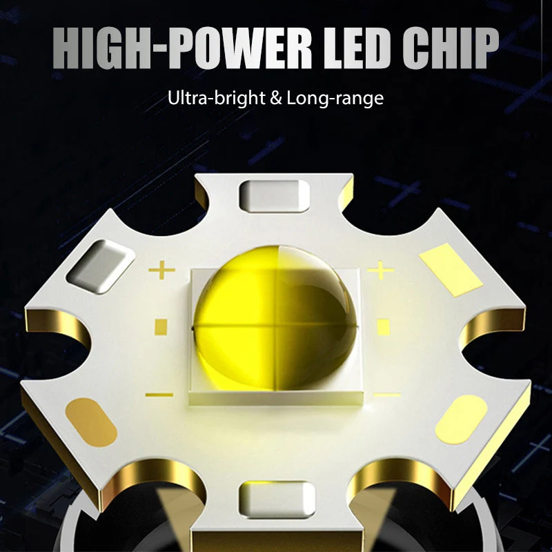 📢📢50 % de réduction !! ⏰Lampe Torche LED P50 Rechargeable avec Zoom Réglable - Image 3