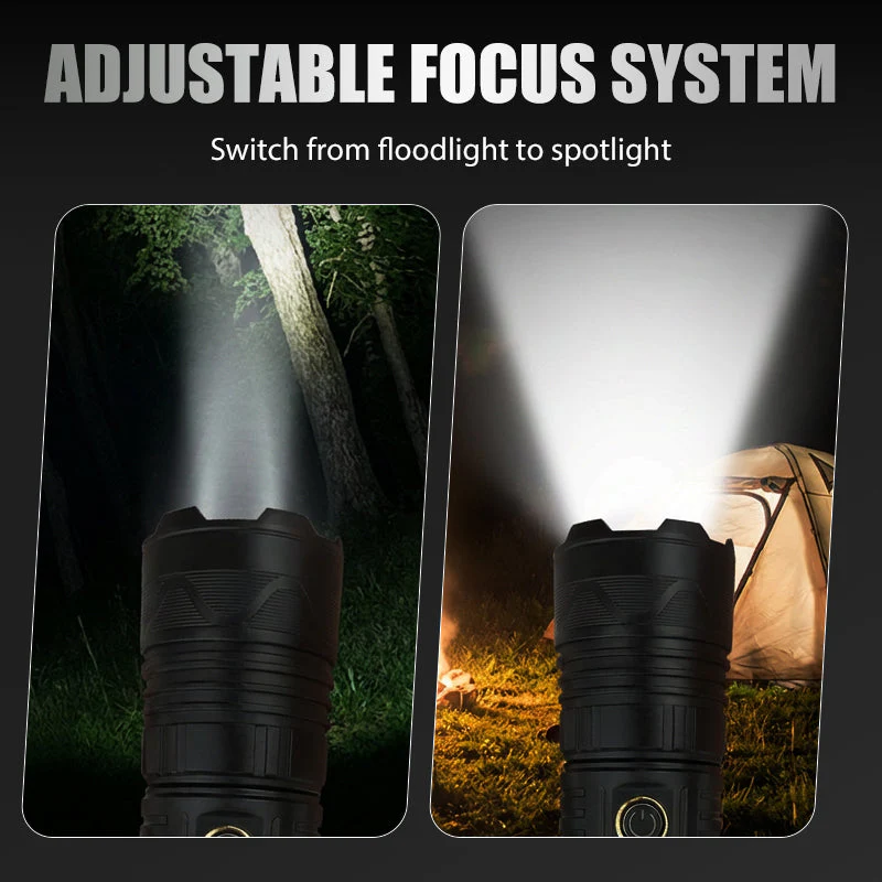 📢📢50 % de réduction !! ⏰Lampe Torche LED P50 Rechargeable avec Zoom Réglable - Image 4