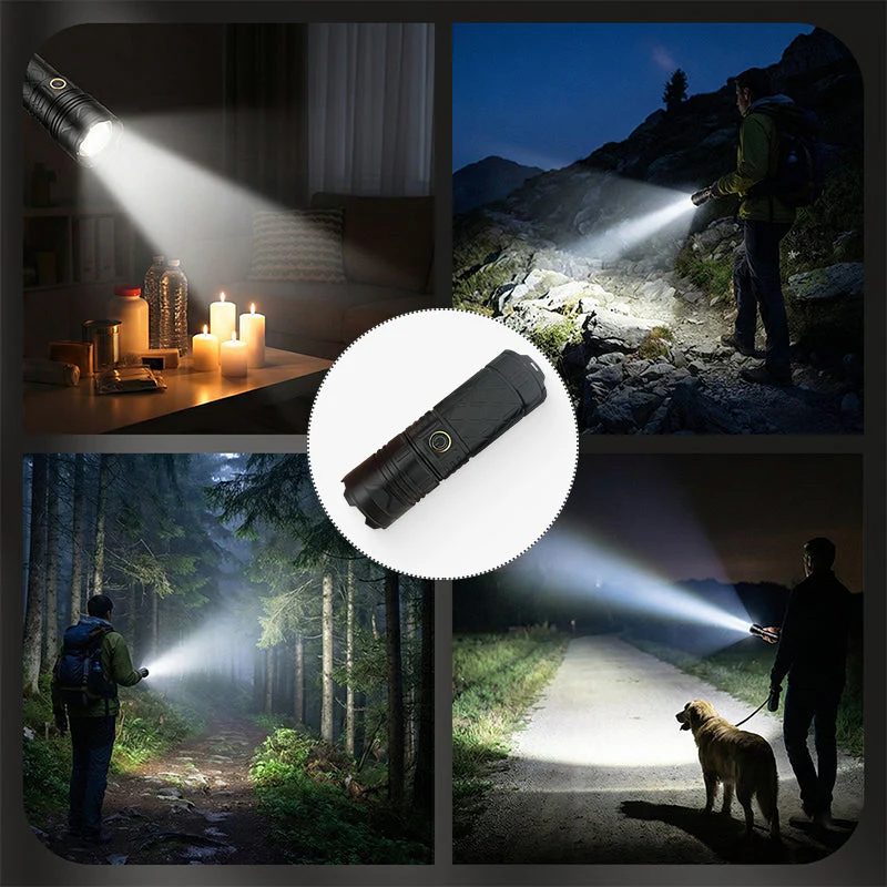 📢📢50 % de réduction !! ⏰Lampe Torche LED P50 Rechargeable avec Zoom Réglable - Image 6