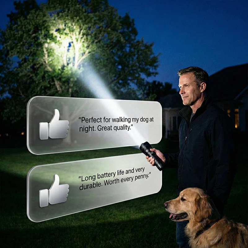 📢📢50 % de réduction !! ⏰Lampe Torche LED P50 Rechargeable avec Zoom Réglable - Image 7