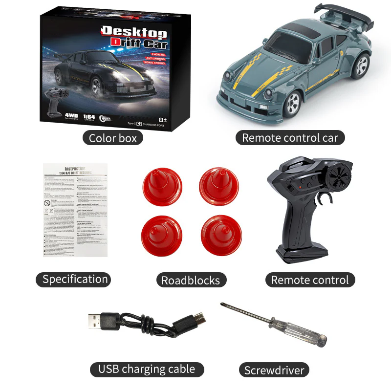 📢📢60 % de réduction !! ⏰Rechargeable Mini Desktop RC Drifting Car - Image 9
