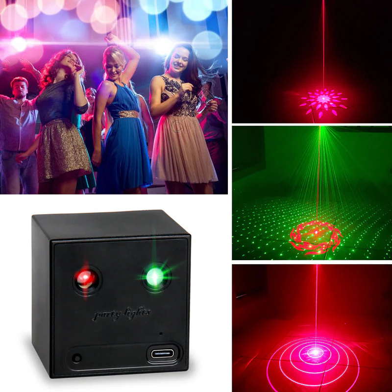 📢📢60 % de réduction !!!✨Lampe laser RGB rechargeable et portable pour soirées - Image 2