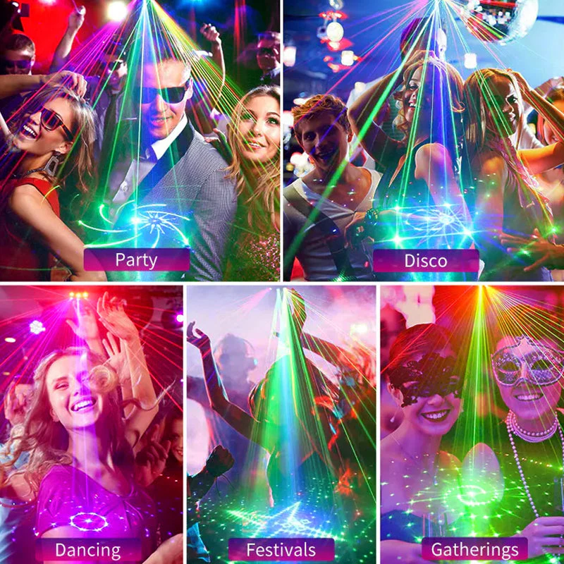 📢📢60 % de réduction !!!✨Lampe laser RGB rechargeable et portable pour soirées - Image 4