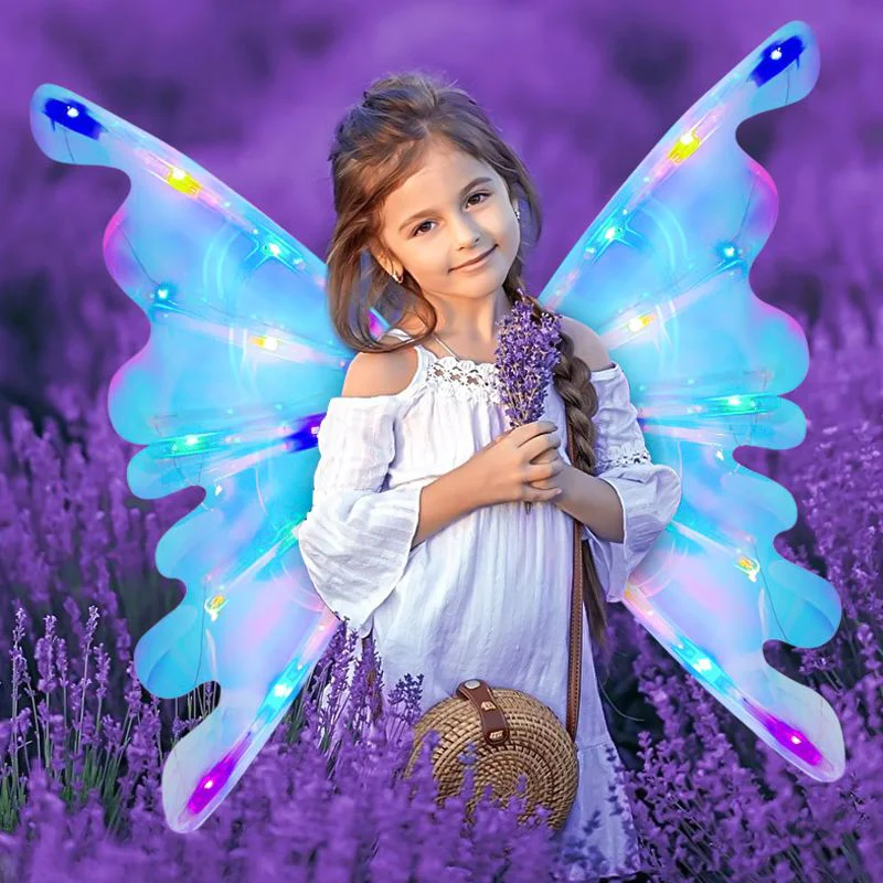 📢📢66% DE RÉDUCTION !!!✨🎅Offre spéciale Noël-Ailes de fée électriques rechargeables avec lumières LED et musique - Image 3