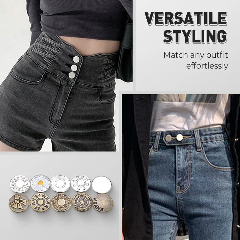 📢📢50 % de réduction !!! ✨ Jeans Amovibles Sans Couture - Boutons Magnétiques Invisibles pour un Style Adjustable et Confy 🧲🔗 - Image 5