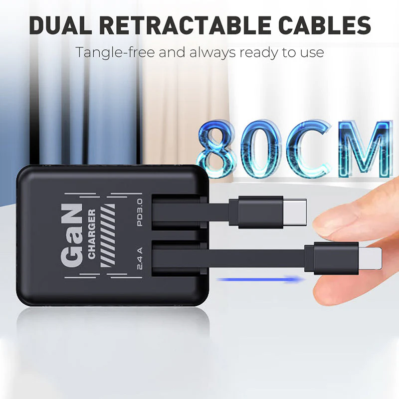 đąđą50 % de rĂ©duction !!!đ
Chargeur mural rétractable avec deux cùbles - Image 2