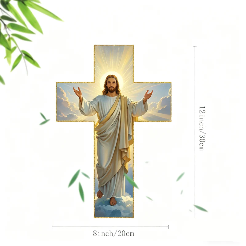 📢📢60% DE RÉDUCTION ! ✨🔥Décoration murale rétro avec croix représentant Jésus-Christ - Image 7