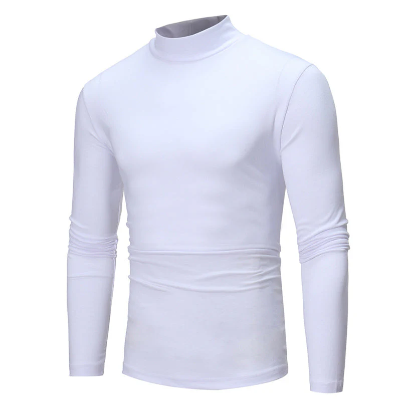 📢📢60 % de réduction !!!✨🎅T-shirt thermique en coton à encolure haute - Image 4