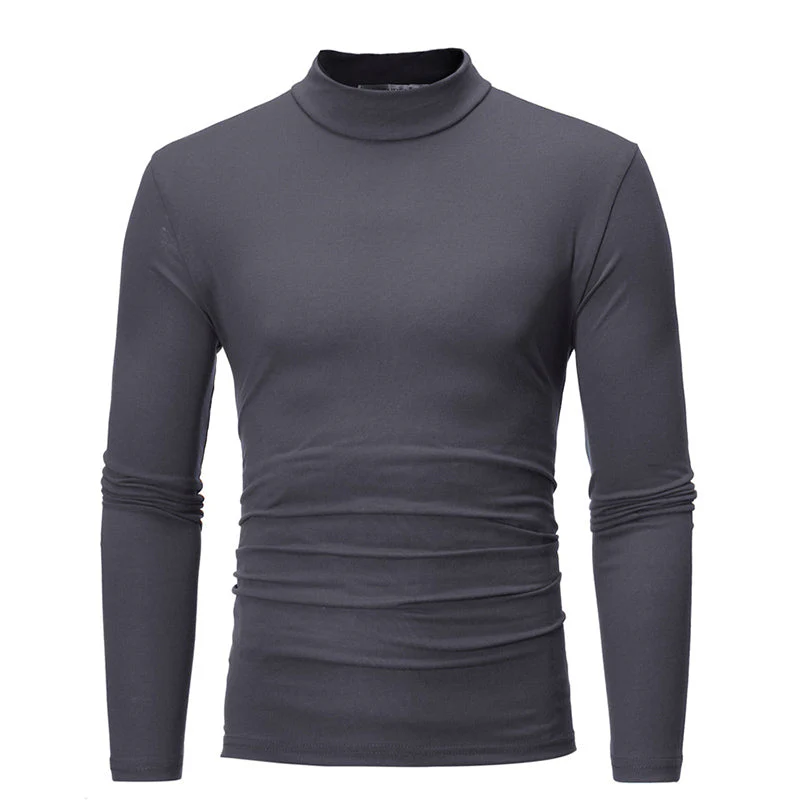 📢📢60 % de réduction !!!✨🎅T-shirt thermique en coton à encolure haute - Image 5