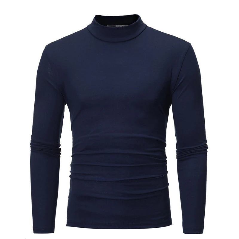 📢📢60 % de réduction !!!✨🎅T-shirt thermique en coton à encolure haute - Image 9