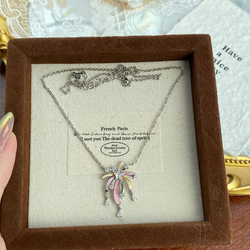 Romantic Colorful Zircon Firework Necklace - Image 11
