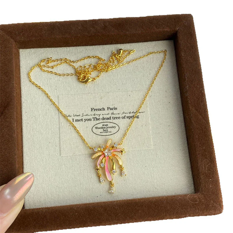 Romantic Colorful Zircon Firework Necklace - Image 12