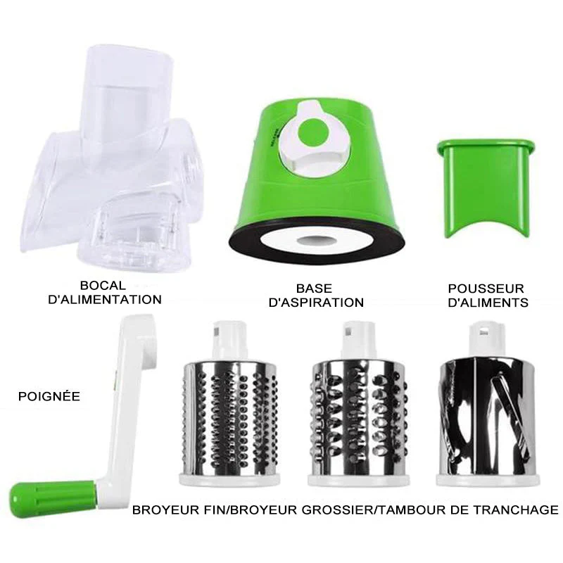 📢61% de réduction pour une durée limitée💥🥳Râpe à Fromage Rotative 3 en 1 Coupe-légumes - Image 5