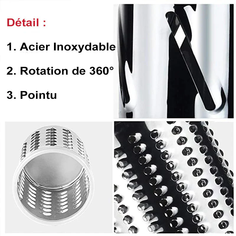 📢61% de réduction pour une durée limitée💥🥳Râpe à Fromage Rotative 3 en 1 Coupe-légumes - Image 7