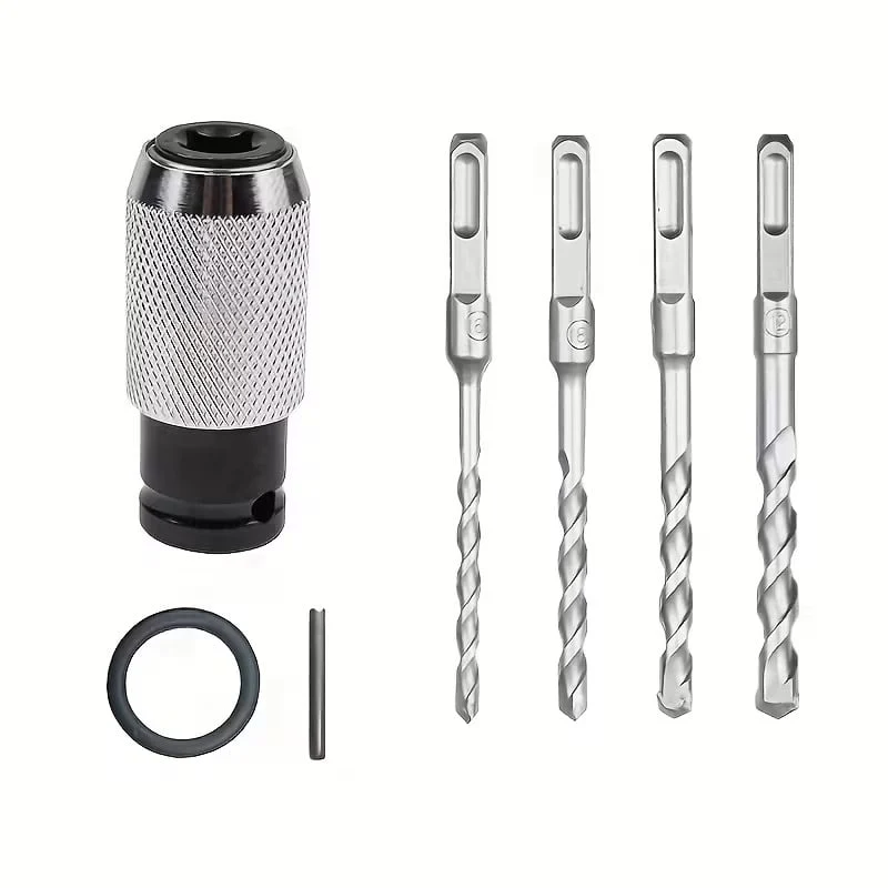 📢📢50 % de réduction !!! 🎅Adaptateur pour marteau perforateur avec Jeu de Forets à Percussion - Image 6