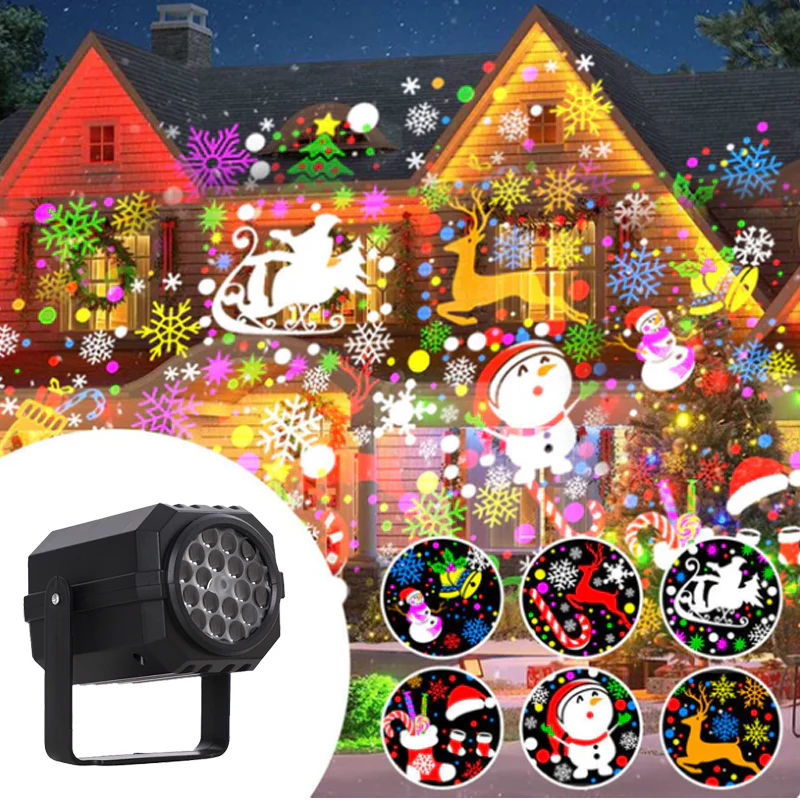📢📢60 % de réduction !!!🎅Projecteur lumineux rotatif à LED avec motifs de Noël - Image 3
