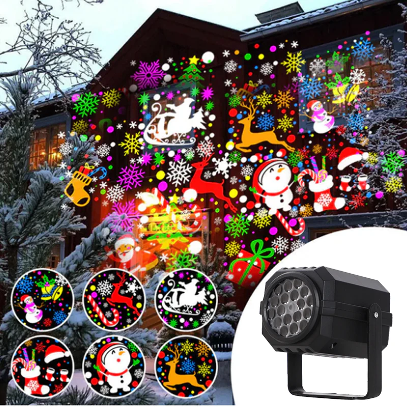 📢📢60 % de réduction !!!🎅Projecteur lumineux rotatif à LED avec motifs de Noël - Image 7