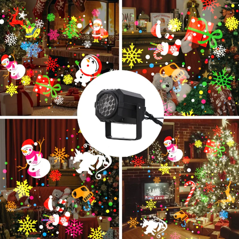 📢📢60 % de réduction !!!🎅Projecteur lumineux rotatif à LED avec motifs de Noël - Image 9