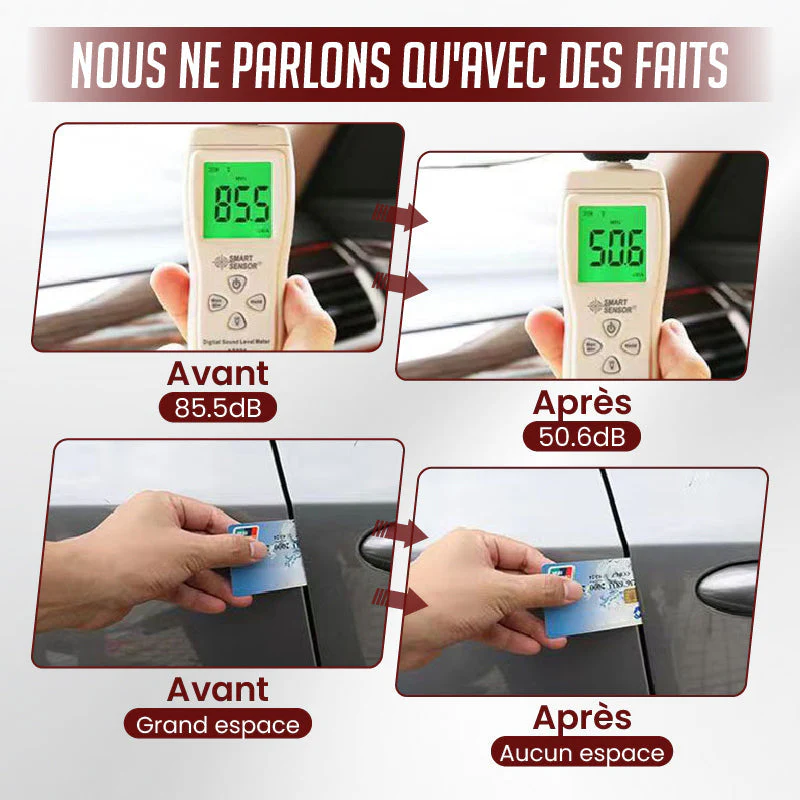 Bande d'Étanchéité en Caoutchouc Anti-Bruit et Anti-Poussière pour Voiture - Image 4