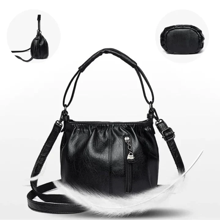 đąđą60 % de rĂ©duction !! â° Sac Ă main cube en cuir souple plissĂ© â Minimaliste, Ă©lĂ©gant & facile dâentretien đđ - Image 13