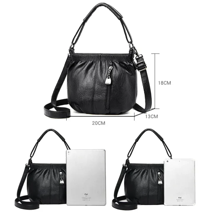 đąđą60 % de rĂ©duction !! â° Sac Ă main cube en cuir souple plissĂ© â Minimaliste, Ă©lĂ©gant & facile dâentretien đđ - Image 16