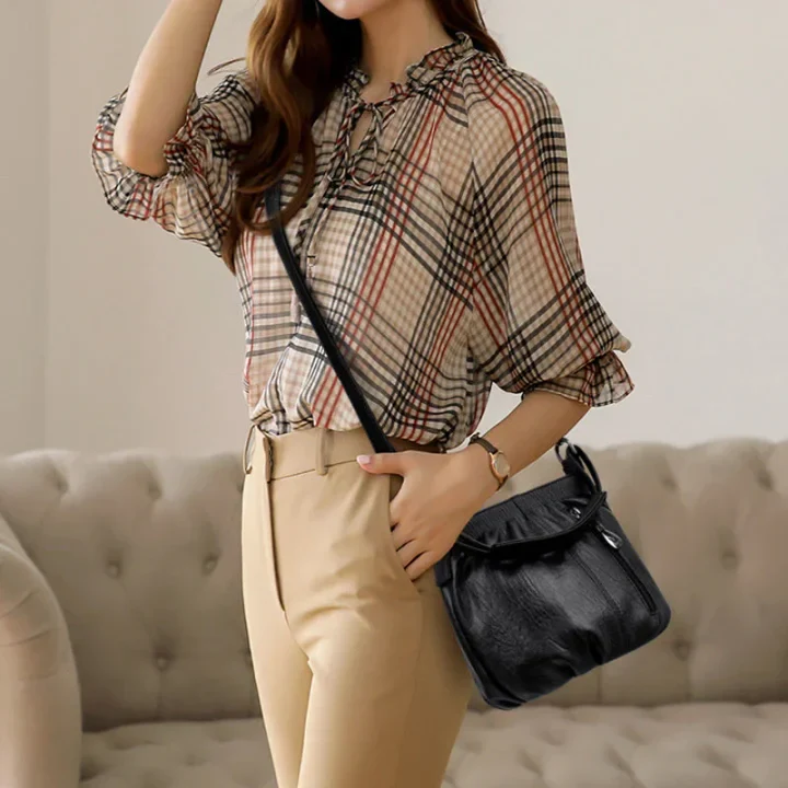 đąđą60 % de rĂ©duction !! â° Sac Ă main cube en cuir souple plissĂ© â Minimaliste, Ă©lĂ©gant & facile dâentretien đđ - Image 2