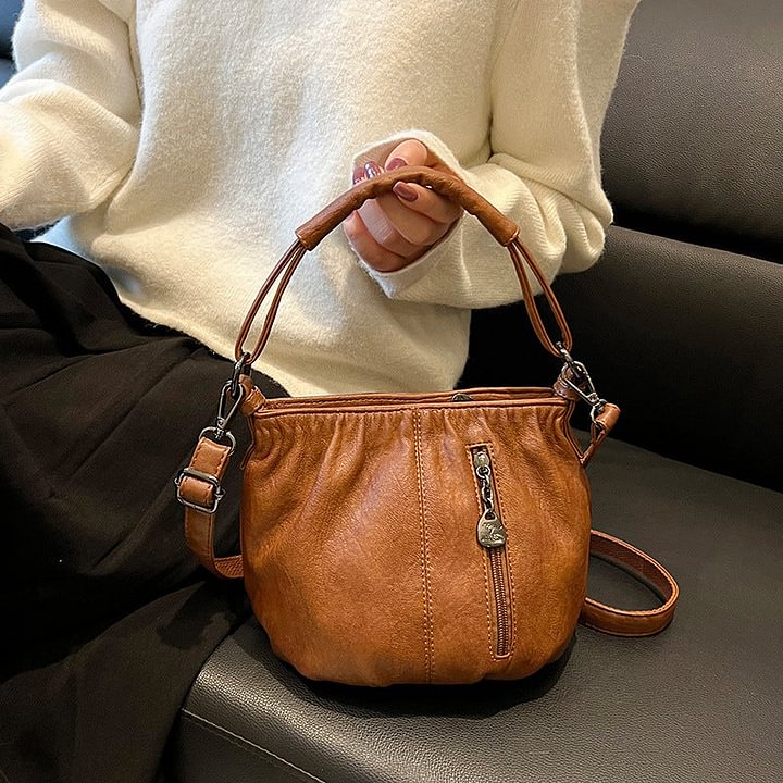 đąđą60 % de rĂ©duction !! â° Sac Ă main cube en cuir souple plissĂ© â Minimaliste, Ă©lĂ©gant & facile dâentretien đđ - Image 7
