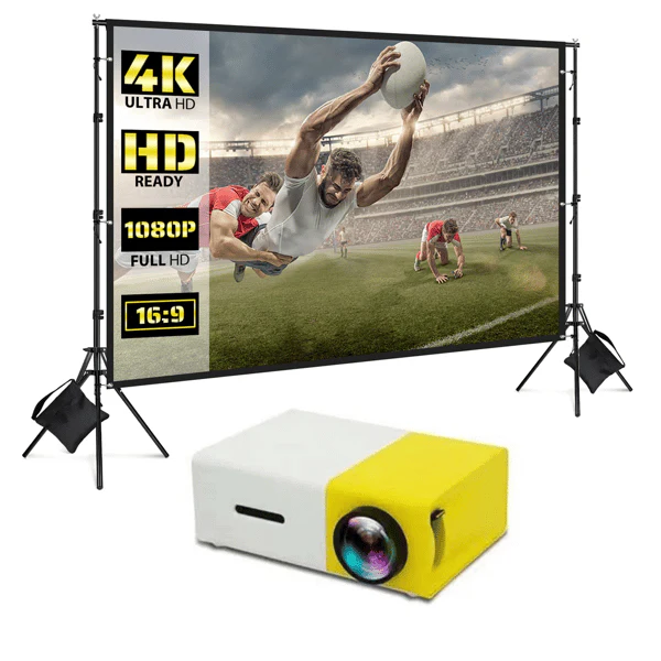 🔥 60% DE RÉDUCTION ! ✨ Écran Projection Portable Extérieur - Pliable et Réglable, Qualité 4K, Soirée Cinéma en Plein Air 🎬🌌 - Image 15
